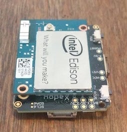 Edison attached to expansion board