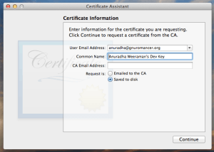 Certificate assistant